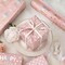 Reversible Pink Birthday Wrapping Paper Roll – 17” x 33 ft, Metallic “Happy Birthday” Foil with Polka Dots for Girls, Baby Showers, Parties & Mother’s Day (Pink Letterings 33FT)